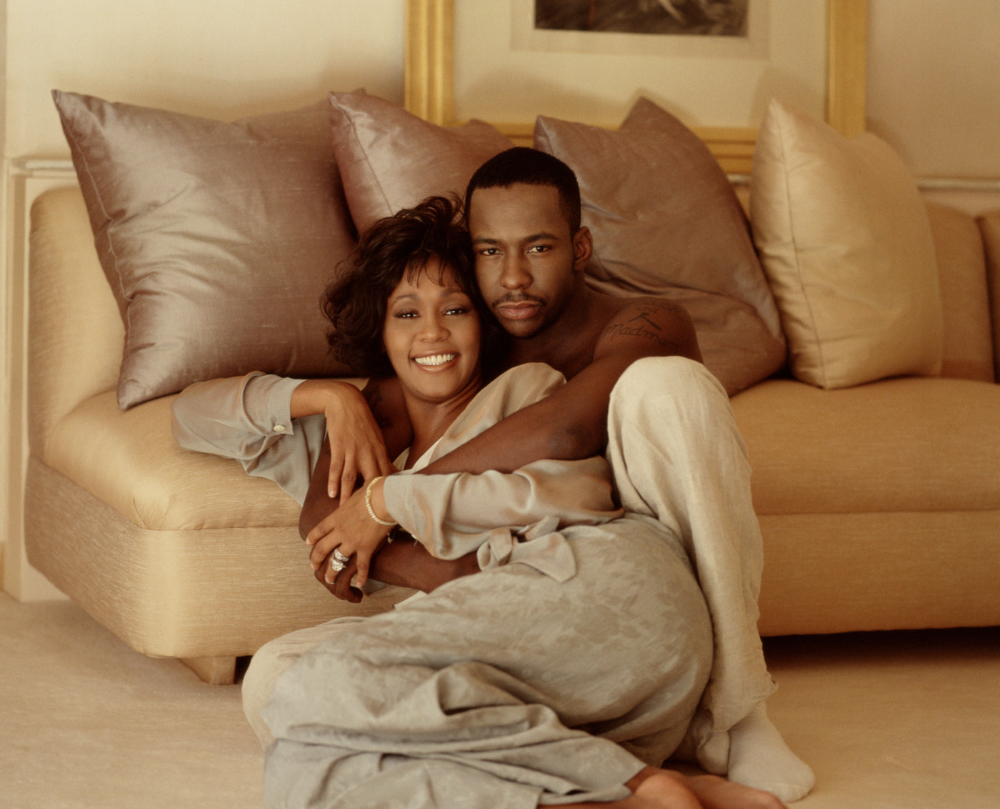 Whitney Houston and Bobby Brown